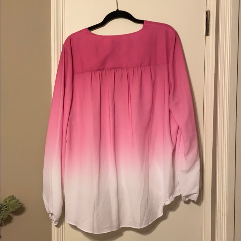 INC Pink Ombré Blouse - Picture 5 of 6